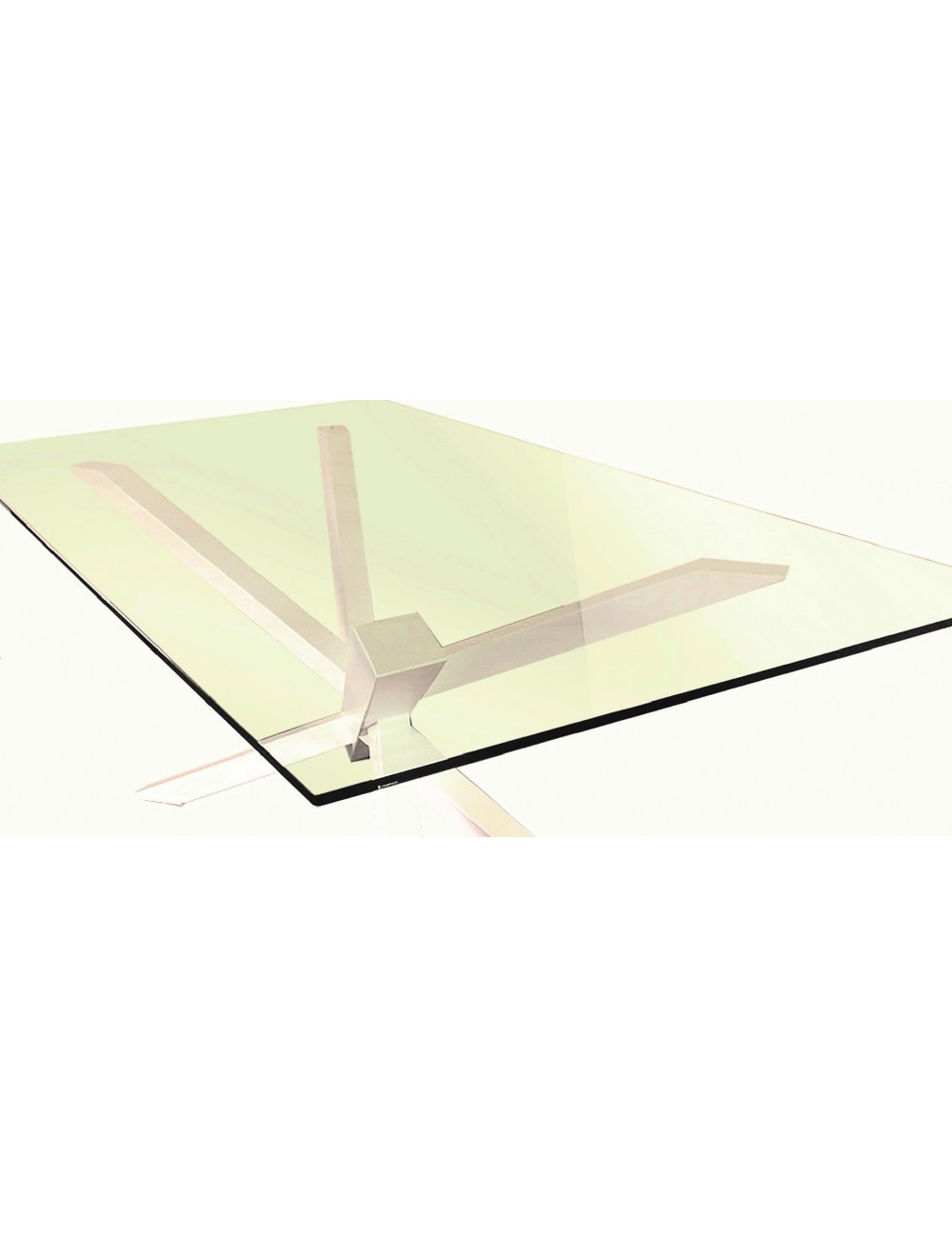 Tavolo piano vetro temperato